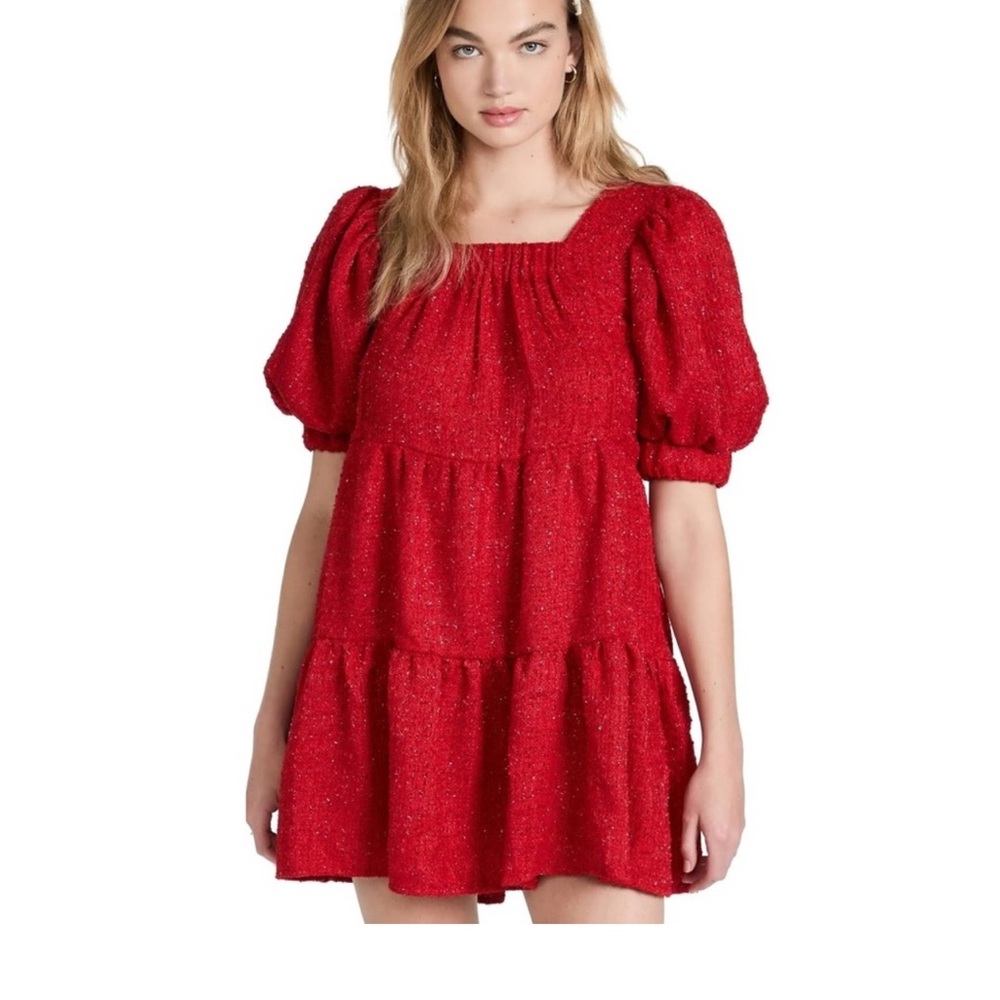 Sister Jane Red Textured Mini Dress
